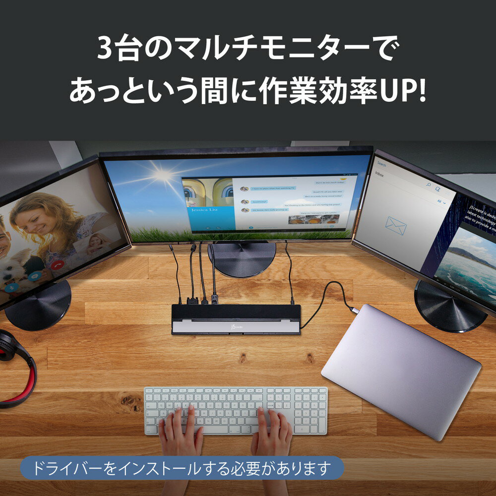 j5create �ɥå��󥰥��ơ������ USB Type-C USB-C HDMI �ȥ�ץ�ǥ����ץ쥤 JCD543-EJ 13�ݡ��� 13in1 �ޥ���ϥ� Power Delivery 100W���� DisplayPort Alternate Mode�б� 2���̽��� �����֥��Ǽ ������³ MacBook Pro / Air Surface Book Pavilion Inspiron Ideapad