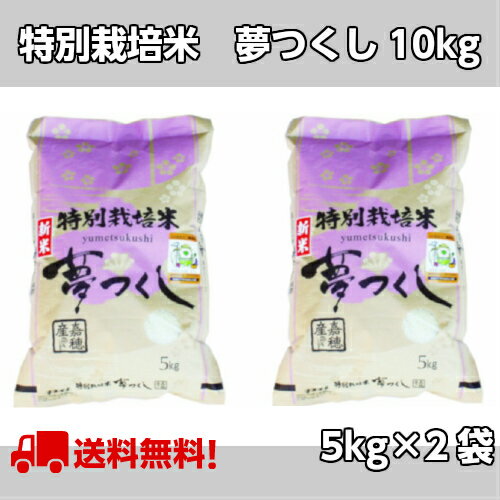 JAふくおか嘉穂産　特別栽培米「夢つくし」10kg（5kg×2袋）★減農薬・減化学肥料栽培