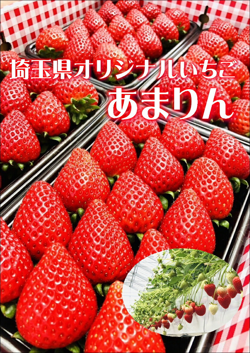 あまりん　1箱　2パック　500g（250×2パック）　いちご　イチゴ　苺　送料無料　埼玉県産　深谷市産のサムネイル