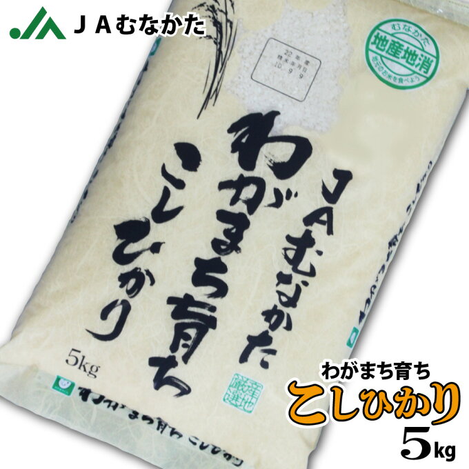 福岡県ウェブ物産展クーポン対象【送料無料】JAむなかたわがまち育ち「こしひかり」5k...