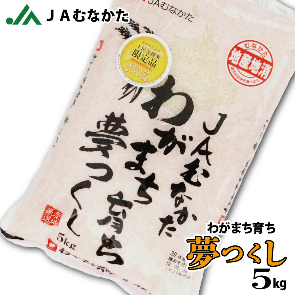 福岡県ウェブ物産展クーポン対象【送料無料】JAむなかたわがまち育ち「夢つくし」5kg 福岡県産 JAむなかた直送 お米 白米 ごはん