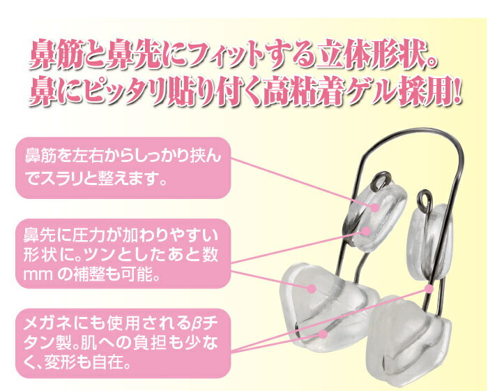 【在庫処分】ノーズクリップツンデレラクリアタイプ痛くないしっかりフィット