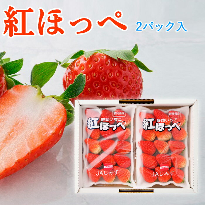 静岡 いちご紅ほっぺ DX 2パック入冷蔵発送フルーツ ギフト プレゼントのサムネイル
