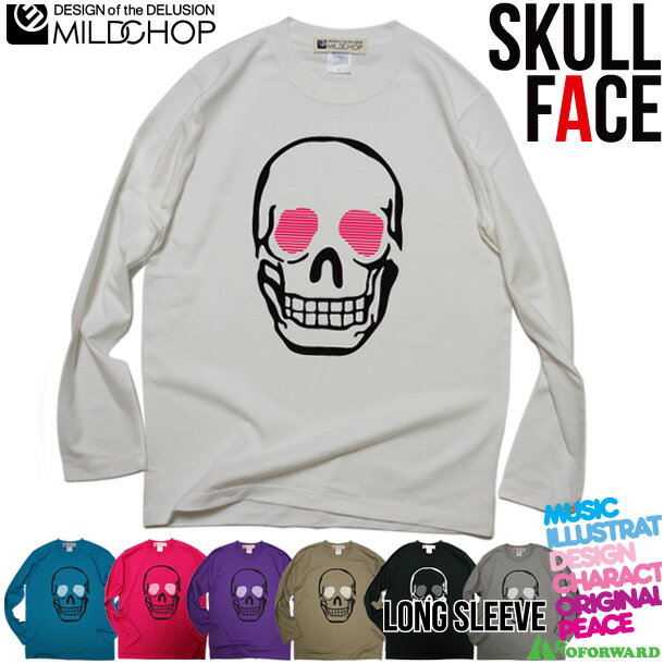 Skull Face オリジナルロングTシャツ/ネット限定長袖TシャツMILDCHOP