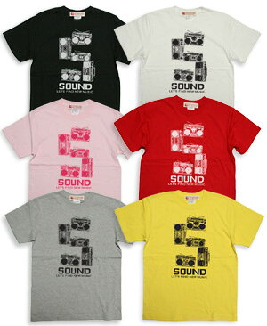 SOUND / 半袖 Tシャツ メンズ レディース トップス ファッション 綿 限定 ラジカセ オリジナル デザイン イラスト ロゴ ロック スカル キャラクター 音楽 パロディ シンプル キャンプ メッセージ おもしろ ペア シンプル 服 春 夏 定番 送料無料【cloth】MILDCHOP jacajaca-10000032 HUKURO サンプル画像3