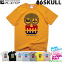 86SKULL / 半袖 Tシャツ メンズ レディース トップス ファッション 綿 限定 ポップ オリジナル デザイン イラスト ロゴ ロック スカル キャラクター 音楽 パロディ シンプル キャンプ メッセージ おもしろ ペア シンプル 服 春 夏 定番 送料無料MILDCHOP