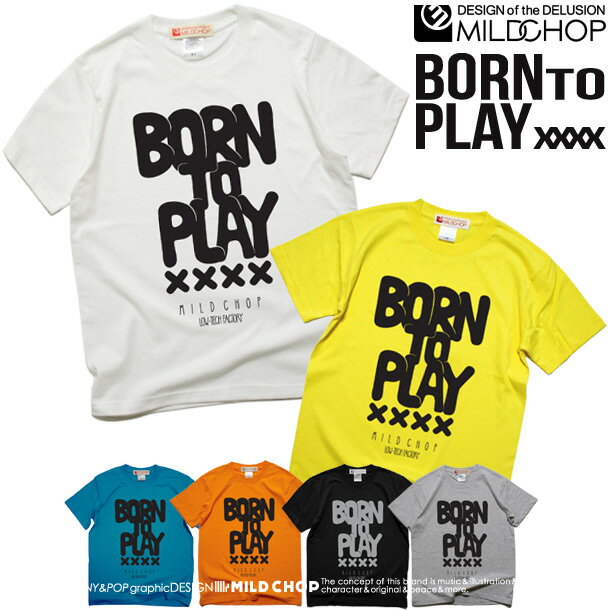 楽天HUKUROBORN TO PLAY XXXX Tシャツ メンズ レディース 半袖 トップス ファッション 綿 限定 オリジナル デザイン イラスト ロゴ ロック スカル キャラクター 音楽 パロディ シンプル キャンプ メッセージ おもしろ ペア シンプル 服 春 夏 定番 送料無料【cloth】MILDCHOP