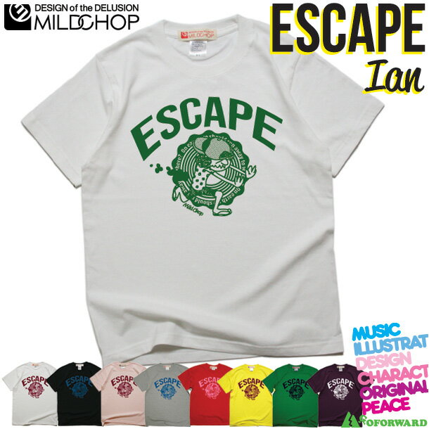 ESCAPE college-IAN- / 半袖 Tシャツ メンズ レディース トップス ファッション 限定 ポップ オリジナル デザイン イラスト ロゴ ロック スカル キャラクター 音楽 パロディ シンプル キャンプ メッセージ おもしろ ペア シンプル 服 春 夏 定番 送料無料MILDCHOP