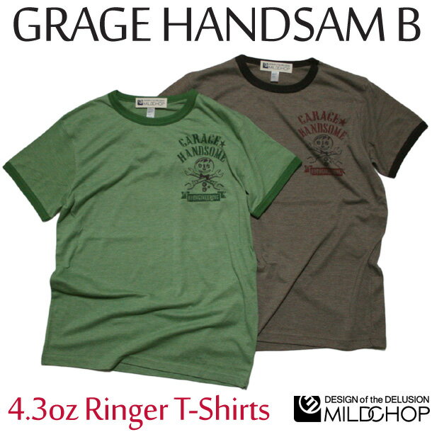 Grage Handsome B/オリジナル半袖リンガーTシャツ/ネット限定Tシャツ【cloth】MILDCHOP by JACA JACA