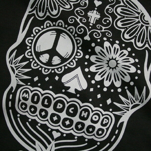 MEXICAN SKULL　Tシャツ メンズ レディース 半袖 トップス メキシカン ファッション 綿 限定 オリジナル デザイン イラスト ロゴ ロック スカル キャラクター 音楽 パロディ シンプル キャンプ メッセージ おもしろ ペア シンプル 服 春 夏 定番 送料無料【cloth】MILDCHOP jacajaca-10000920 HUKURO サンプル画像3