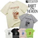 RABITT ON THE MOON / Tシャツ メンズ レディース 半袖 トップス うさぎ ファッション 綿 限定 オリジナル デザイン イラスト ロゴ ロック スカル 音楽 パロディ シンプル キャンプ メッセージ おもしろ ペア シンプル 服 春 夏 定番 送料無料MILDCHOP