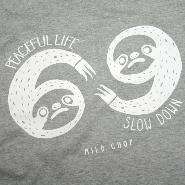 SLOTH Tシャツ メンズ レディース 半袖 トップス ファッション 綿 限定 オリジナル デザイン イラスト ロゴ ロック スカル キャラクター 音楽 パロディ シンプル キャンプ メッセージ おもしろ ペア シンプル 服 春 夏 定番 送料無料【cloth】MILDCHOP 3