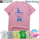 Slow Living / 半袖 Tシャツ メンズ レディース トップス ファッション 綿 限定 ポップ オリジナル デザイン イラスト ロゴ ロック スカル キャラクター 音楽 パロディ シンプル キャンプ メッセージ おもしろ ペア シンプル 服 春 夏 定番 送料無料【cloth】MILDCHOP