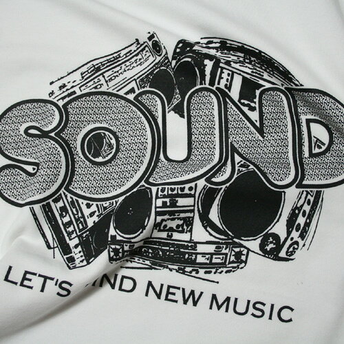 SOUND2 / 半袖 Tシャツ メンズ レディース トップス ファッション ラジカセ 綿 限定 ポップ オリジナル デザイン イラスト ロゴ ロック スカル キャラクター 音楽 パロディ シンプル キャンプ メッセージ おもしろ ペア シンプル 服 春 夏 定番 送料無料【cloth】MILDCHOP jacajaca-10000685 HUKURO サンプル画像3