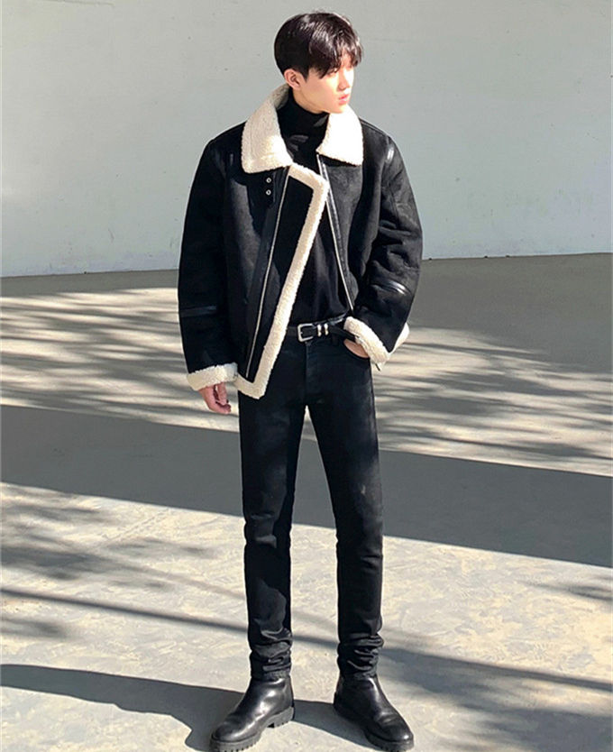 ライダースジャケット メンズ レザージャケット メンズ アウター ジャンパー ムートンコート ジャケット 皮ジャン 革ジャン 裏ボア スエード バイクジャケット 防寒 冬服 送料無料