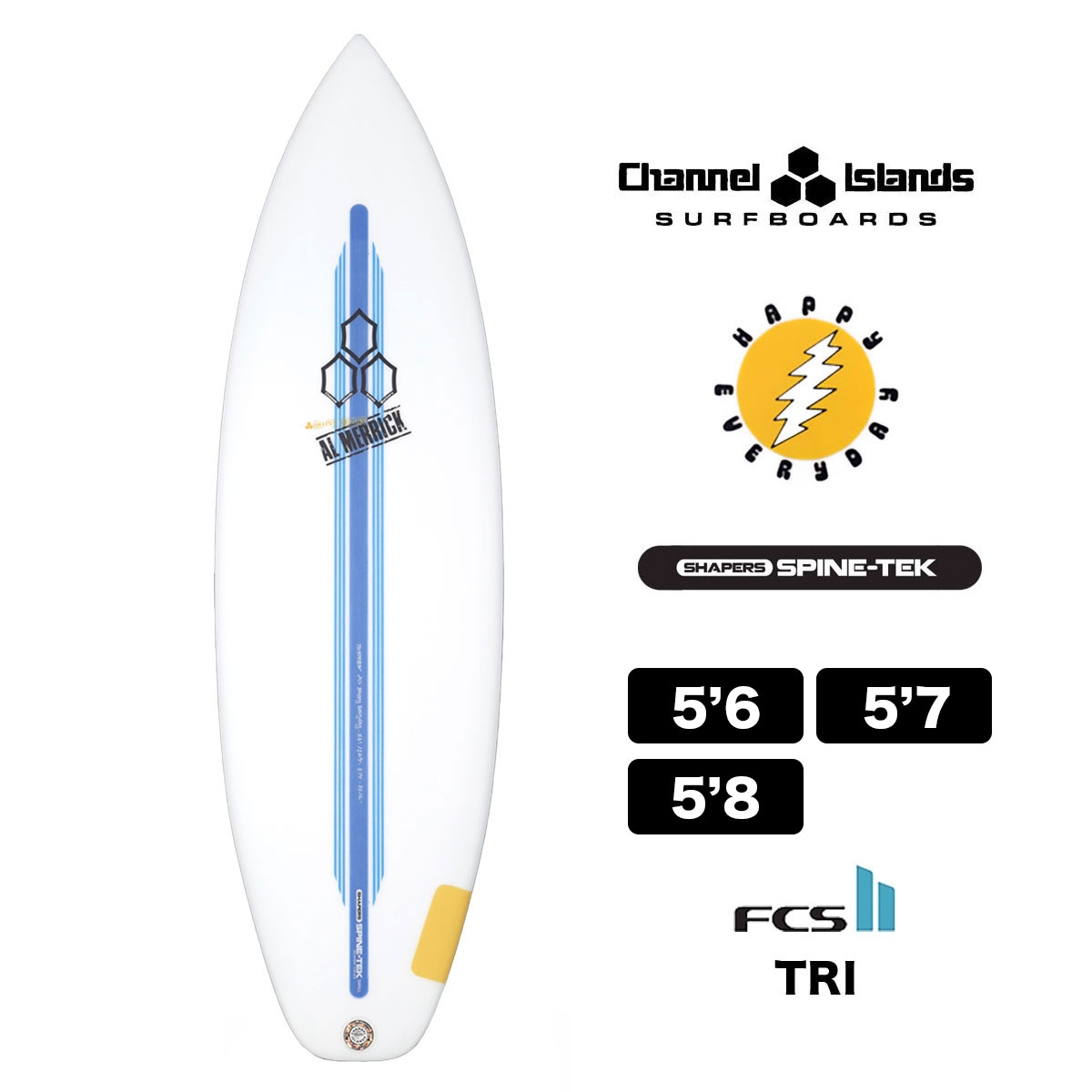 channel islands サーフボード ショートボード 5.6 5.7 5.8 FCS2 トライフィン ハッピーエブリィデイー USA アルメリック サーフィン チャネルアイランズ TRI | HAPPY EVERYDAY 5'6 / 5'7 / 5'8