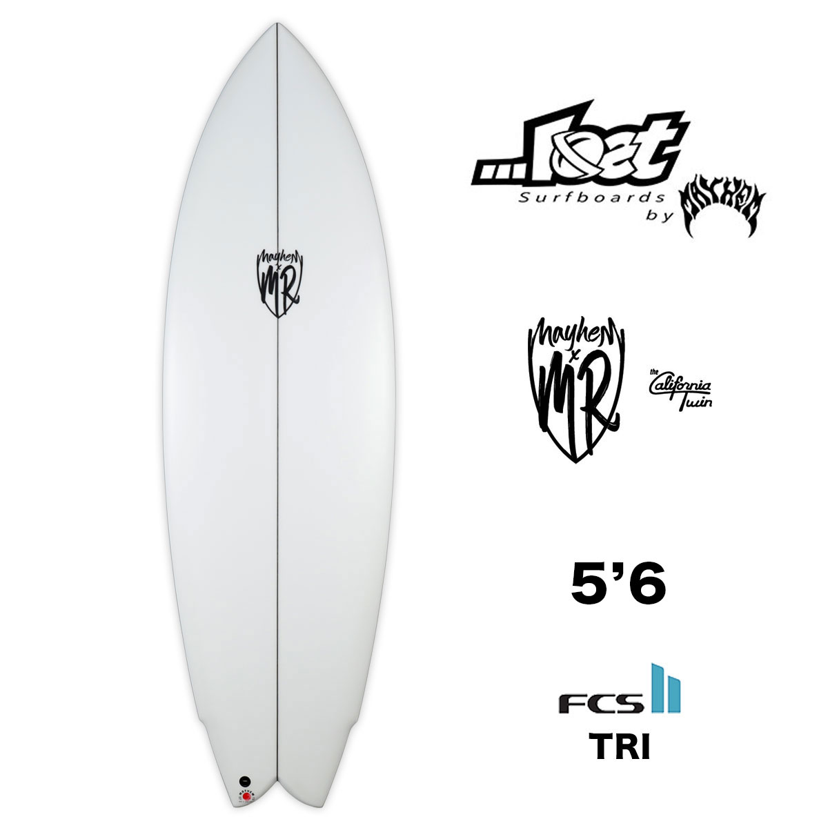 LOST ロスト サーフボード ショートボード 5'6 メイヘム カリフォルニア ツイン サーフィン サーフ ボード ショート FCS2 LOST SURFBOARDS by Mayhem CALIFORNIA TWIN スワローテール 5.6 【mrd02006-22】