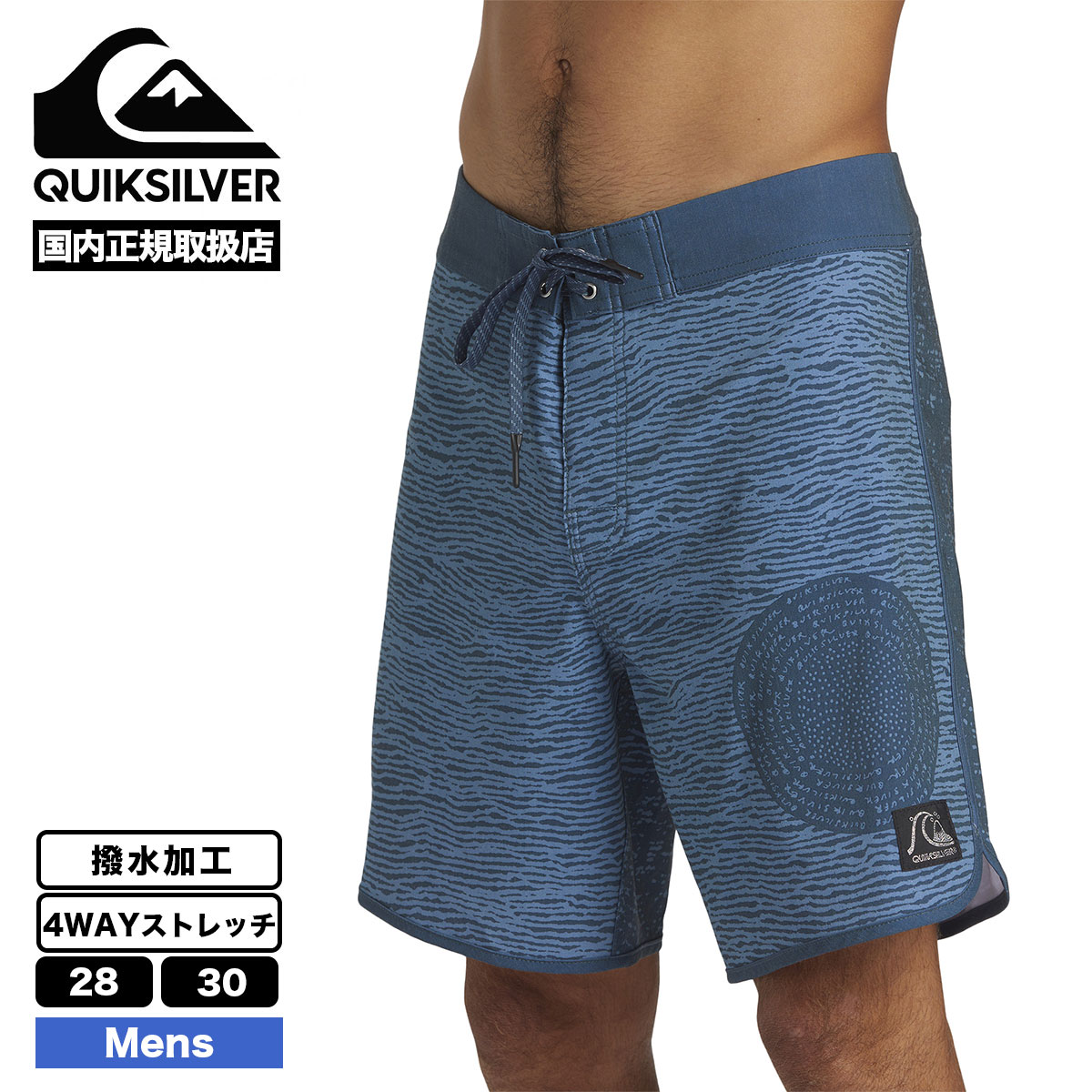 QUIKSILVER クイックシルバー メンズ ボードショーツ OG SCALLOP BLANK CANVAS 18 サーフトランクス アレックス・コップス 柄 サーフィン 水着