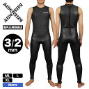 アイデンティファイ ウェットスーツ ロングジョン メンズ 3/2mm OFF THE PEG MODEL LONG JOHN 黒 ML L XL 日本製 サーフ...