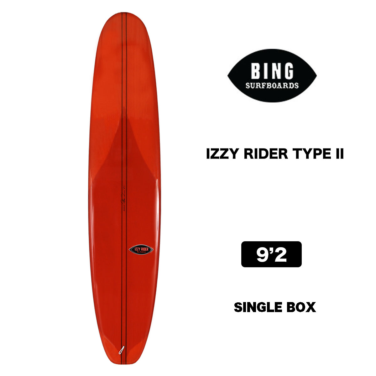 BING SURFBOARDS ӥ եܡ 󥰥ܡ 󥰥ե 9'2 IZZY RIDER TYPE II RED 9'2 饤 2 å 9.2 󥰥22202