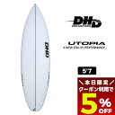 【7/15限定★すぐ使える5%OFFクーポン配布中】dhd サーフボード ショートボード 5'7 ダレンハンドレーデザイン ユートピア DHD UTOPIA サーフィン FCS2 TRI クリア パフォーマンス ミックファニング