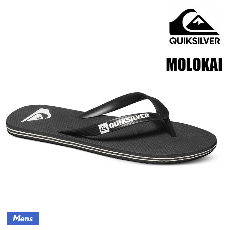 QUIKSILVER クイックシルバー メンズ ビーチサンダル MOLOKAI サンダル おしゃれ 人気 ブランド アウトドア クイック 黒 XKKW ブラック 【AQYL100601-22】