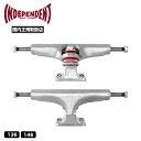 【国内正規取扱店】 インディペンデント｜Independent Stage 4 Polished Skateboard Trucks 136【333132571-144148】 146【333132571-144149】 1986 年に導入された元のステージ 4、シングル ウィング ハンガー デザインの更新。 新しいステージ 4 は、ユニバーサル 6 穴ベースプレートにオリジナルのステージ 4 のシングル ウィング ハンガー デザインを備えています。実証済みのクラシックな Indy ジオメトリにより、ステージ 4 は非常に高速で応答性が高くなります。絶妙なサイズのオリジナルクッションを採用し、安定性、反発性、スナップ性に優れています。 ◆カラー：シルバー ◆サイズ：136/146 ◆品番： 136【333132571-144148】 146【333132571-144149】 【検索キーワード】インディペンデント スケートボード スケボー トラック ステージ4 Stage 4 Polished Skateboard Trucks Independent 136 146 人気ブランド【333132571】おすすめ オススメ オシャレ シンプル カジュアル かっこいい 静岡県 静波 ジャックオーシャンスポーツ サーフボード スケートボード スノー アパレル 各種ブランド 正規取扱店 楽天 メーカー希望小売価格はメーカー商品タグに基づいて掲載していますDetail インディペンデント｜Independent Stage 4 Polished Skateboard Trucks 136【333132571-144148】 146【333132571-144149】 概要 1986 年に導入された元のステージ 4、シングル ウィング ハンガー デザインの更新。 新しいステージ 4 は、ユニバーサル 6 穴ベースプレートにオリジナルのステージ 4 のシングル ウィング ハンガー デザインを備えています。実証済みのクラシックな Indy ジオメトリにより、ステージ 4 は非常に高速で応答性が高くなります。絶妙なサイズのオリジナルクッションを採用し、安定性、反発性、スナップ性に優れています。 Stage 4 はすべて最新の素材と製造プロセスで作られているため、オリジナルや模造品よりも耐久性が高く、長持ちします。 利用可能なサイズ: 136mm (8.0インチ)、146mm (8.375インチ)、151mm (8.625インチ)、166mm (9.0インチ)。 高さ 55mm で、56mm 以下のホイールで最適なパフォーマンスとホイール クリアランスを実現します。 A356 T6 アルミニウム ハンガー & ベースプレート 強度、耐久性、グラインド感のために T6 条件に熱処理された最高の軽量アルミニウム合金。 SCM435 クロモリ鋼車軸 最高の品質と耐久性が利用可能です。 グレード 8 キングピン 折れない、曲がらない。 バーロゴをプリントした90aオリジナルクッション 超高反発フォーミュラ、ステージ1〜7にフィットするサイズ。 6 穴、古い学校と新しい学校の取り付けパターンを備えたユニバーサル ベースプレート。 独立したトラックは、粉砕するように設計されており、寿命が保証されています。 ※インディペンデント ステージ4トラックは、一部のスケートショップのみで販売となります。 サイズ表（単位｜cm） ベースプレートのパターン 車軸 (インチ) 高さ (ミリメートル) 重量 (グラム) 136 6ホイール 8.00 55.0 391 146 6ホイール 8.375 55.0 400 ※実製品の寸法と若干異なる場合があります。 ※仕上がり寸法（平置き/cm） 注意事項 ■あらかじめご了承ください ・実店舗の店頭販売と在庫を共有しております。ご注文のタイミングによりましては、完売になり商品をご用意できない場合がございます。 ・商品の撮影環境やお客様ご使用のPCモニターの発色の具合により実際のものと色が異なる場合があります。 ▽ その他のインディペンデントの商品はこちら