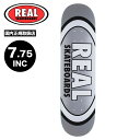 リアル スケートボード スケボー デッキ 7.75inc スケートデッキ 女性 定番 ロゴ シルバー 人気ブランド REAL SKATEBOARD | CLAS...