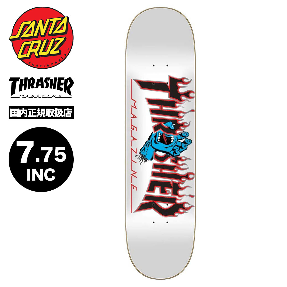 santa cruz サンタクルーズ デッキ スケボー デッキ 7.75 スケートボード スケートデッキ スラッシャ TEAM THRASHER SCREAMING FL【11117080-148720】