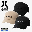 HURLEY ハーレー メンズ レディース キャップ 帽子 ロゴ 刺繍 シンプル ブラック ベージュ ONESIZE 人気ブランド 通販 MENS 6PANEL HURLEY CAP【MHW2312044】