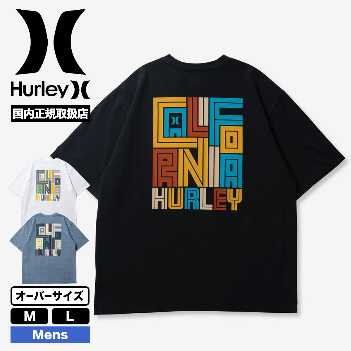 楽天サーフボード＆スケート　ジャックHURLEY ハーレー メンズ 半袖Tシャツ トップス ロゴ バックプリント オーバーサイズ 大きめ コットン 全3色 M L 人気 ブランド 通販 2024 新作【MSS2411018】 new 05apa