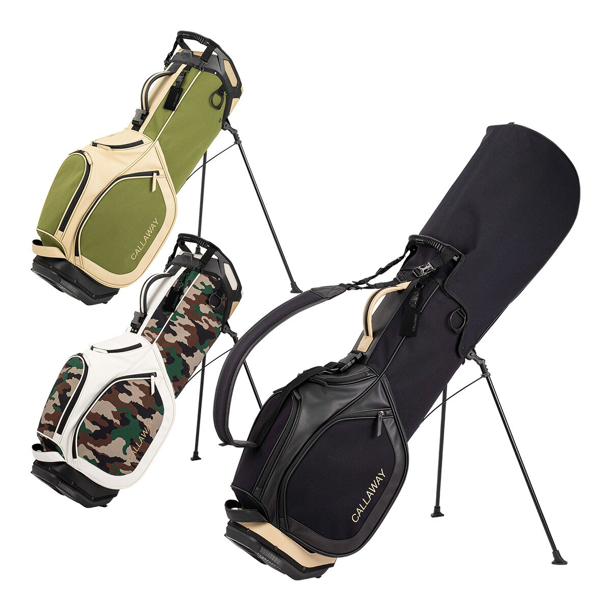 CALLAWAY - キャロウェイ 9.5型 スタンドキャディバッグ 4050 スタンド FW 23 JM 5123394／5123395／5123396 スタンド式 ネームプレート刻印無料！ 2023年秋冬モデル 限定モデル Callaway STN 4050 FW 23 JM メンズ レディース ユニセックス おしゃれ ゴルフバッグ