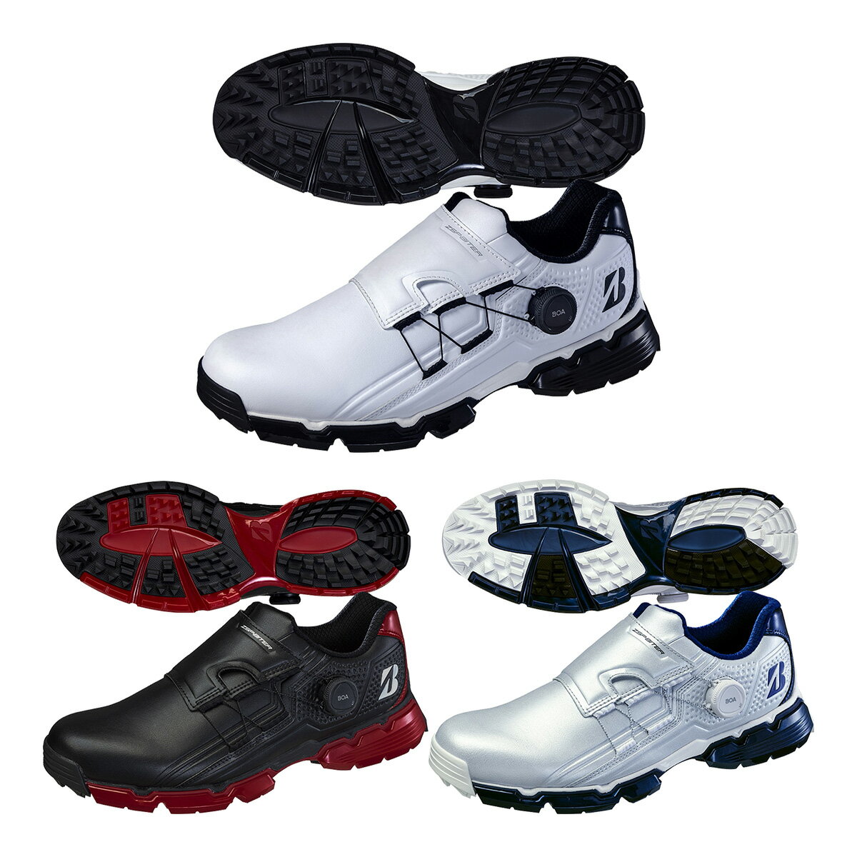 ブリヂストン ゴルフ ゴルフシューズ ゼロ・スパイク バイター ツアー SH2401 3E相当 スパイクレスシューズ ダイヤル式 ボア BOA 2024年秋冬モ...