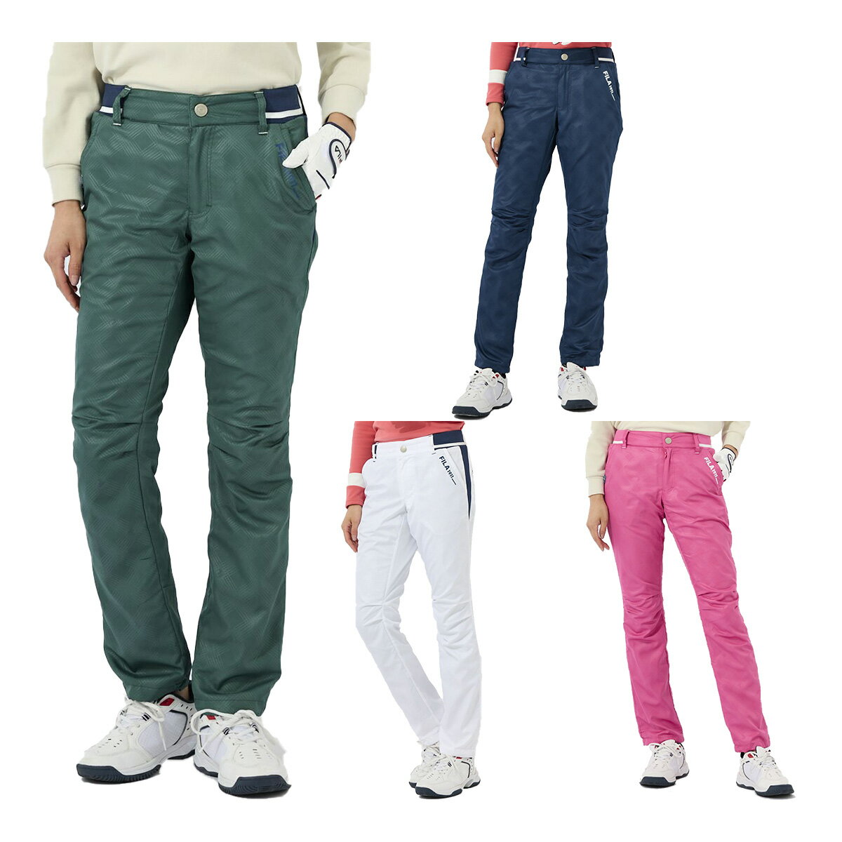 【在庫処分】【レディース】フィラ ゴルフ ロングパンツ 蓄熱裏 792-302 ゴルフウェア