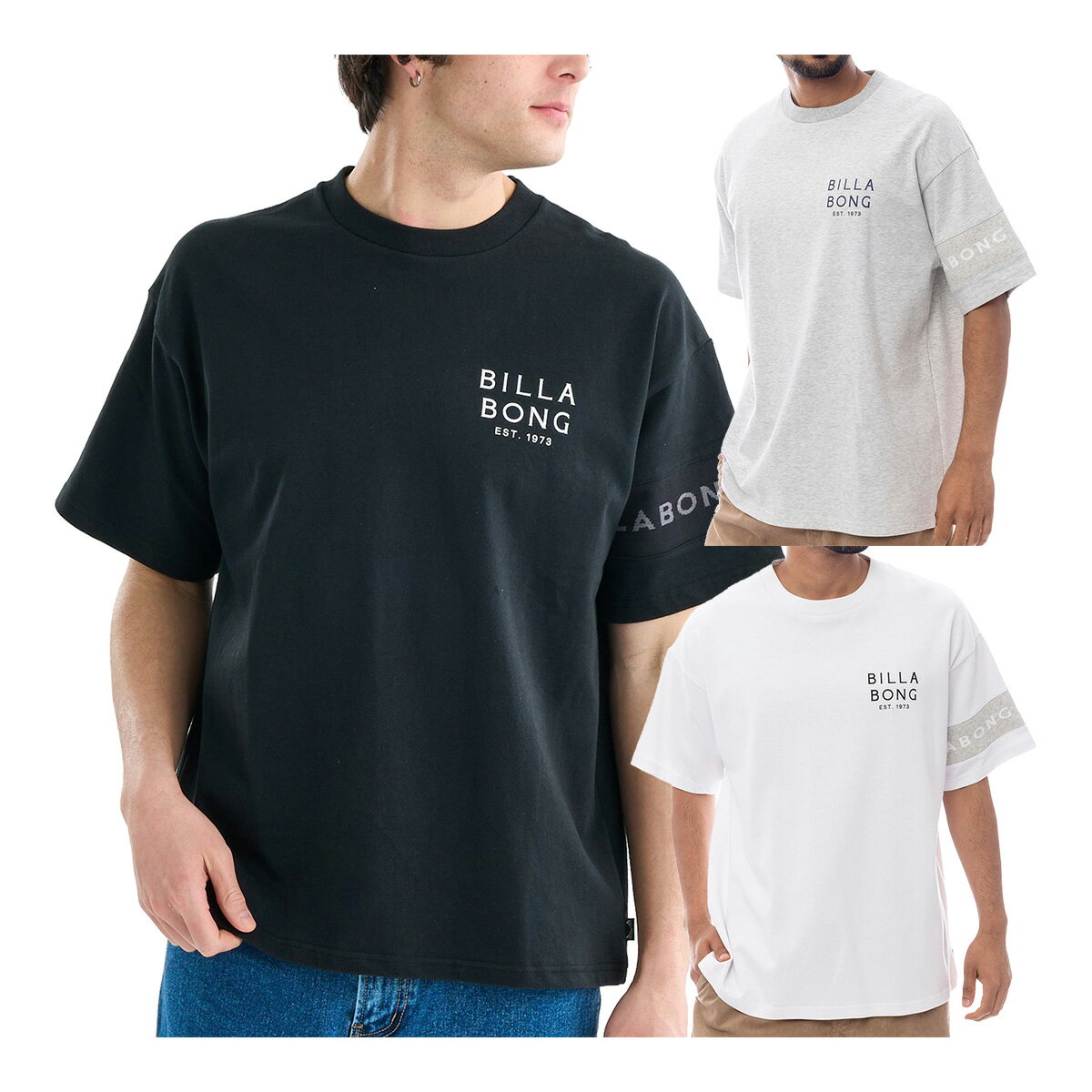 乐天商城 - ビラボン BILLABONG 半袖 Tシャツ ワンタイムラインティーシャツ メンズ BF011212 2025年春夏モデル トップス 春夏ウェア スポーツ カジュアル タウンユース ワイドフィット ONE TIME LINE