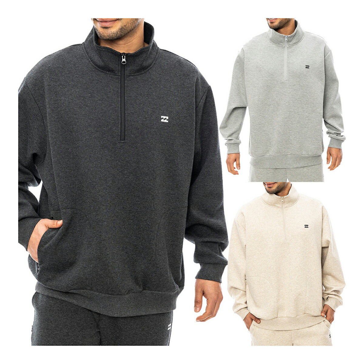 乐天商城 - ビラボン BILLABONG 長袖 ハーフジップ スウェットジャケット ウェーヴレイヤー メンズ BE012016 トップス 2024年秋冬モデル 秋冬ウェア カジュアル タウンユース WAVE LAYER HALF ZIP 軽量 撥水