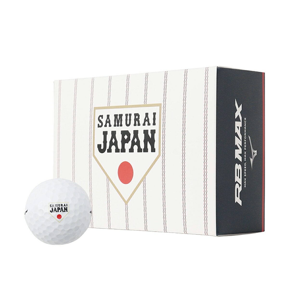 乐天商城 - ミズノ ゴルフボール 侍ジャパン RB MAX 半ダース（6球入）2026年モデル mizuno GOLF[ サムライジャパン アールビー マックス]