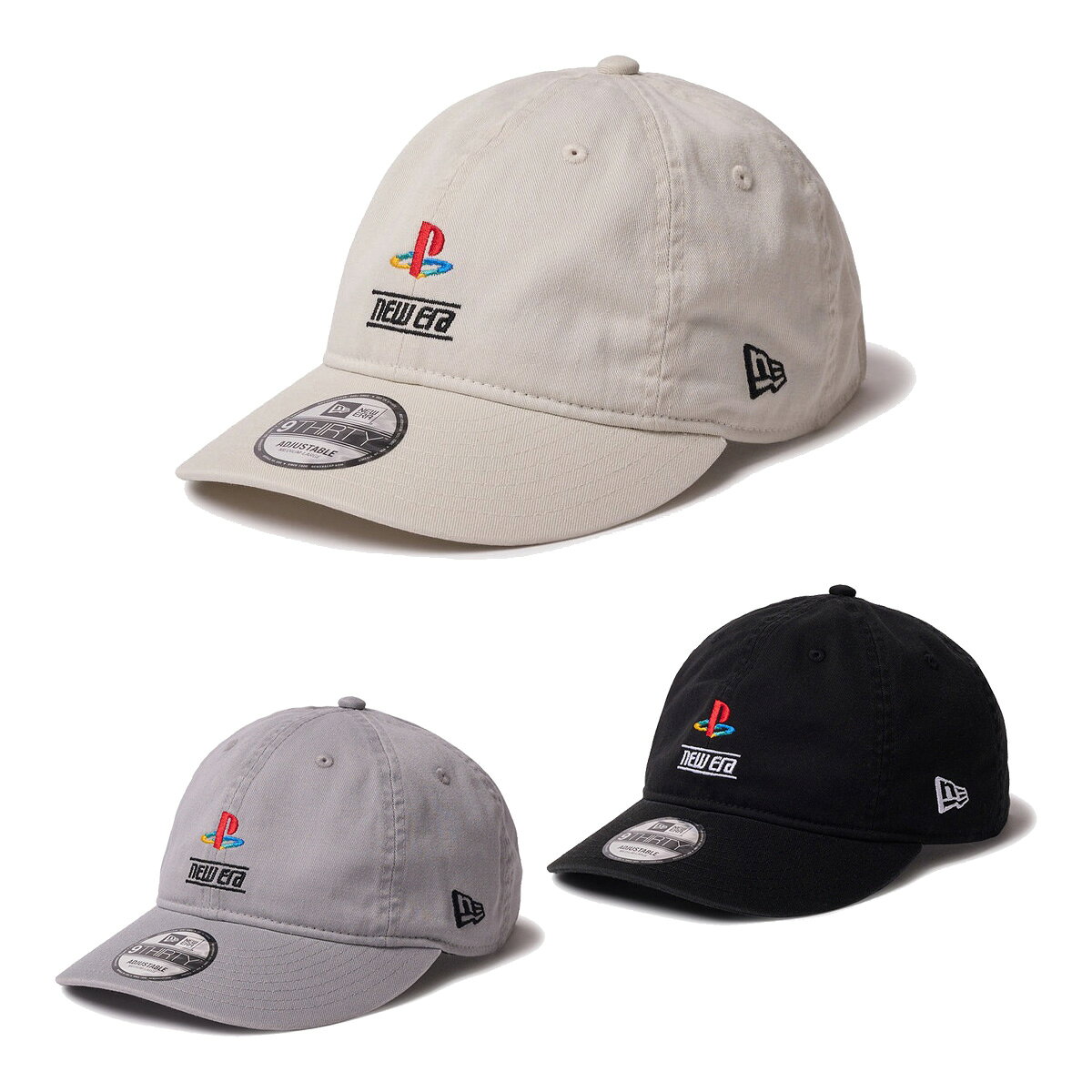 乐天商城 - ニューエラ NEW ERA キャップ 9THIRTY PlayStation プレイステーション ファミリーマーク ニューエラロゴ ユニセックス 14693415／14693416／14693417 帽子 NEWERA タウンユース カジュアル メンズ レディース ヘッドウェア カーブドバイザー クロスストラップ