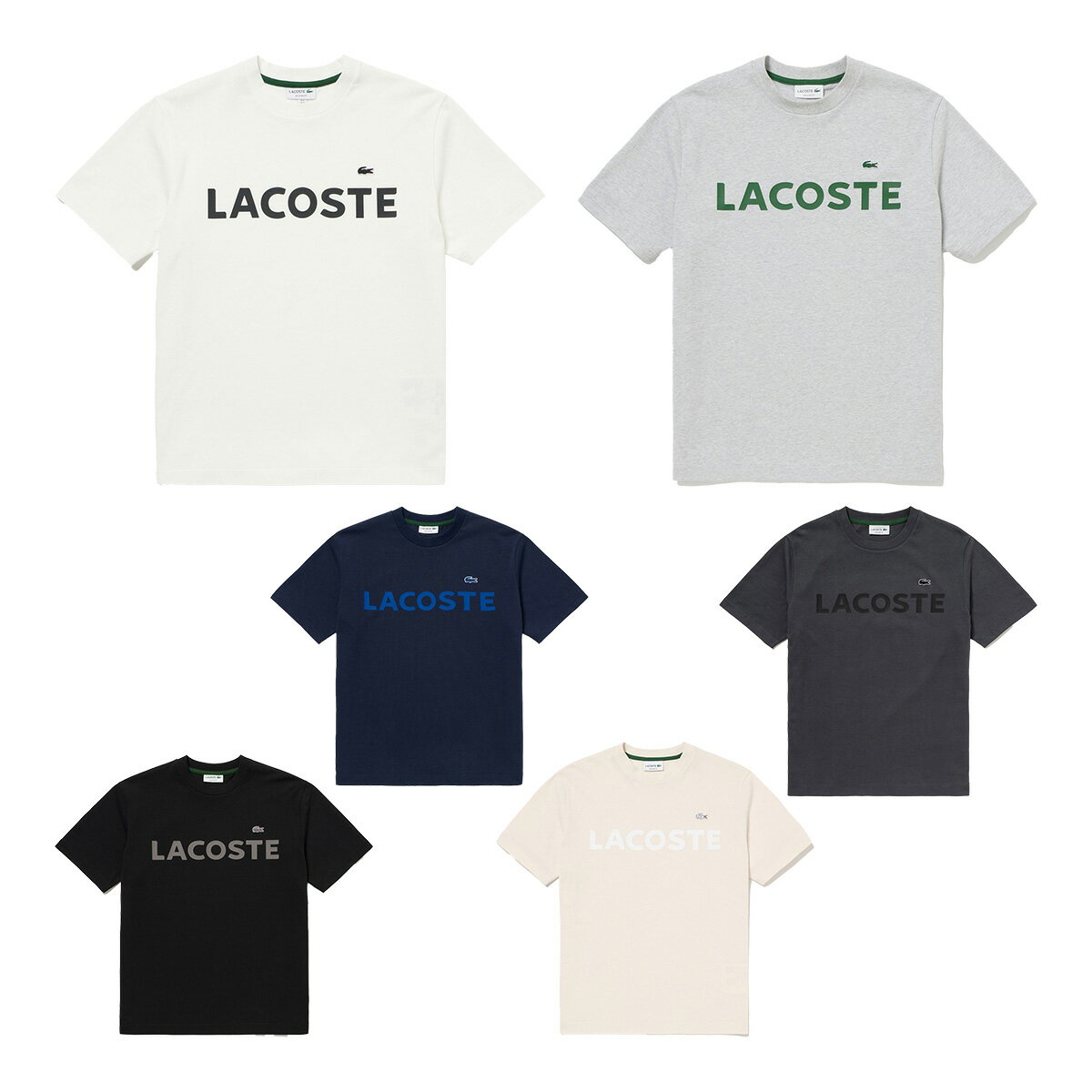 乐天商城 - ラコステ LACOSTE 半袖 Tシャツ ヘビーウェイトブランドネームロゴTシャツ TH2299-99 トップス タウンユース カジュアル
