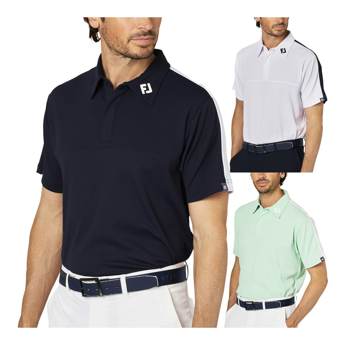 【最大6000円引きクーポン配布中】フットジョイ 半袖 ハーフジップシャツ メンズ FJ-S25-S07 34693／34695／34691 トップス ゴルフウェア 2025年春夏モデル FOOTJOY 春夏ウェア 接触冷感