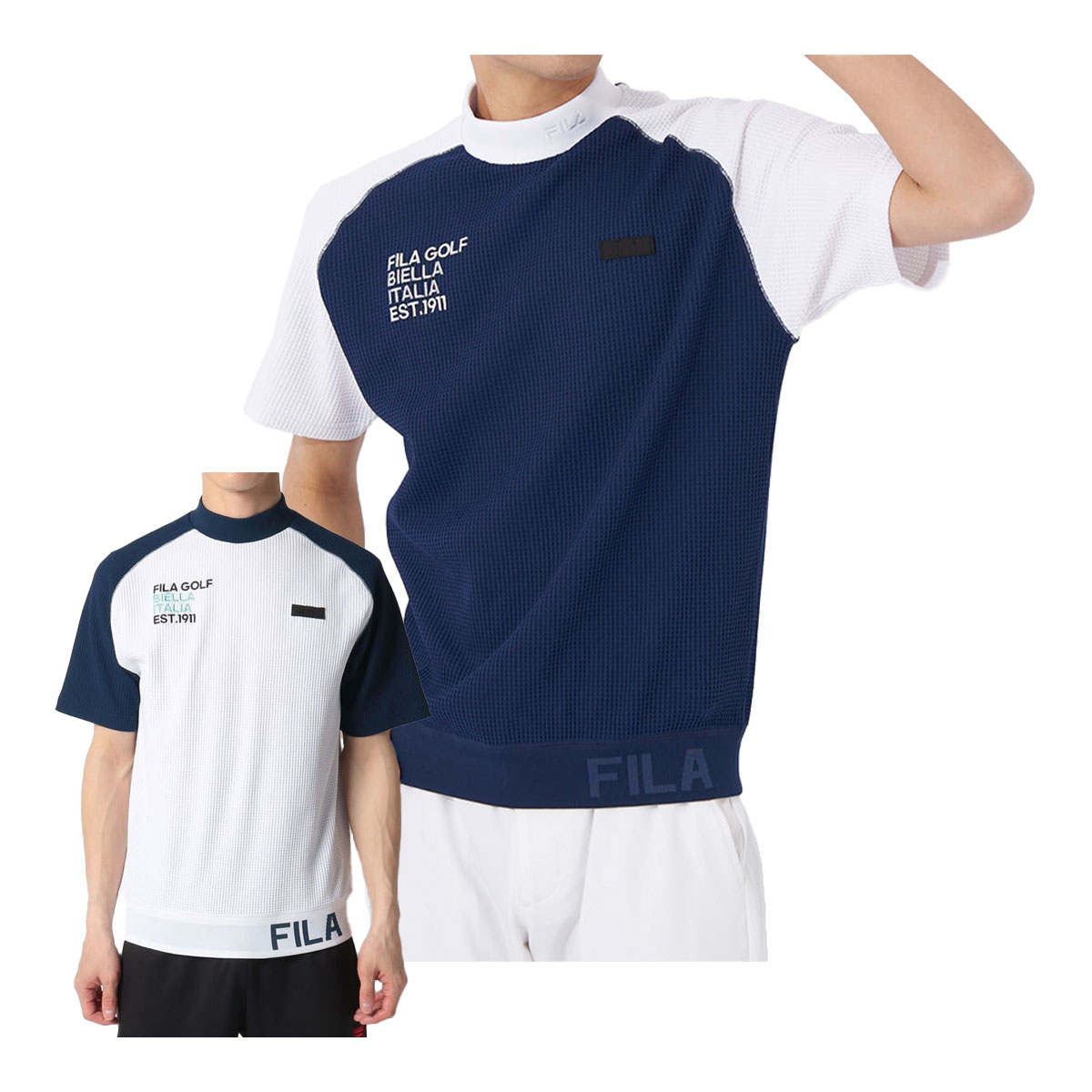 FILA Golf - フィラ ゴルフ 半袖 モックネックシャツ 744-643 トップス ゴルフウェア 2024年春夏モデル FILA