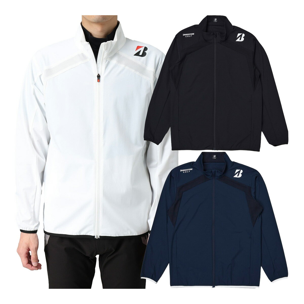 BRIDGESTONE - ブリヂストン ゴルフ 長袖 フルジップブルゾン 前開きブルゾン メンズ B-01 IGM01D アウター ゴルフウェア 2026年春夏モデル 春夏ウェア BRIDGESTONE GOLF ブリヂストンゴルフ 撥水