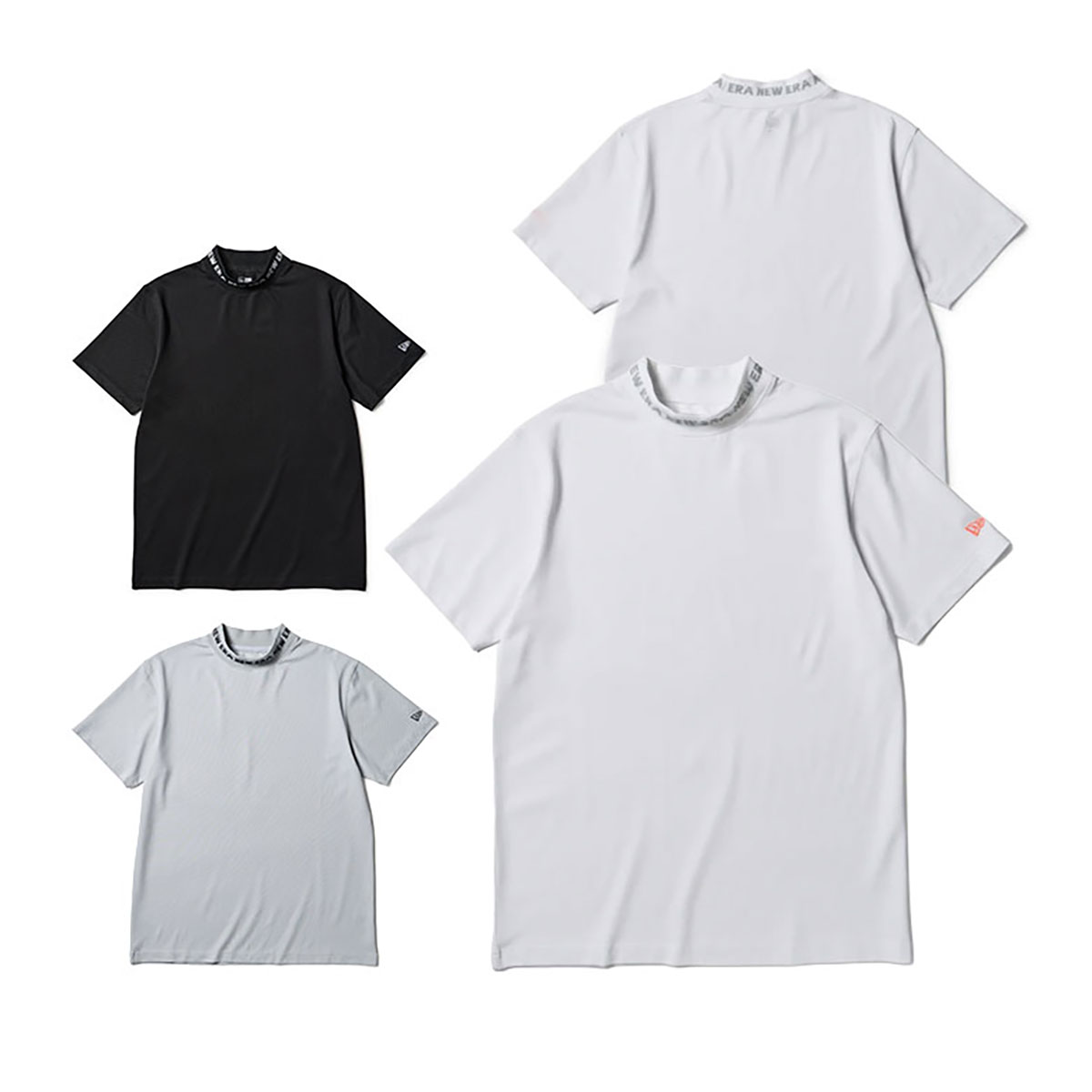 乐天商城 - ニューエラゴルフ 半袖 ミッドネック Tシャツ 鹿の子 ブラック 14859931／14859932／14859933 トップス 2026年春夏モデル レギュラーフィット NEW ERA GOLF 春夏ウェア メンズ レディース