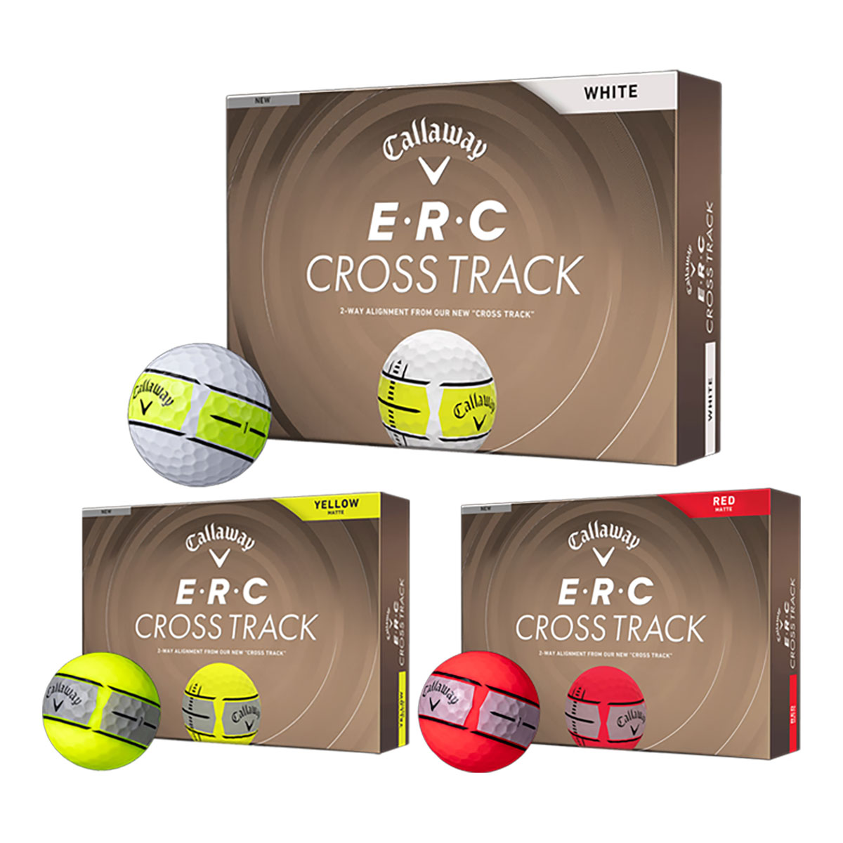 乐天商城 - キャロウェイ E・R・C CROSS TRACK ゴルフボール 1ダース(12球入) 2026年モデル Callaway イーアールシー クロス トラック