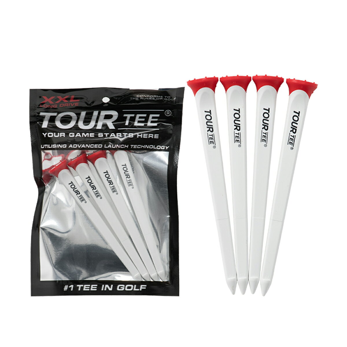 乐天商城 - ツアーティー TOUR TEE Pro XXL ロングドライブ（4本入り）TEMGNT48 ゴルフ小物 ゴルフティー ロングティー 2026年モデル TOUR TEE