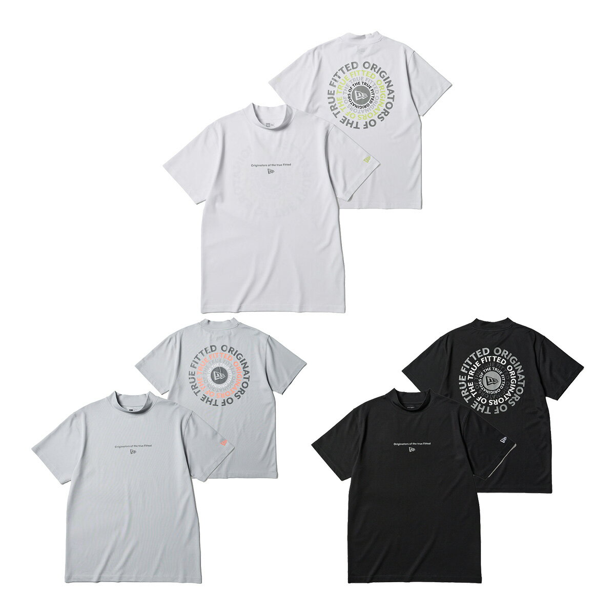 乐天商城 - ニューエラ ゴルフウェア 半袖 ミッドネック Tシャツ Circle OOTTF ティーシャツ ユニセックス 14859917／14859918／14859919 2026年春夏モデル NEW ERA NEWERA Golf メンズ レディース ニューエラゴルフ 吸汗速乾 紫外線カット