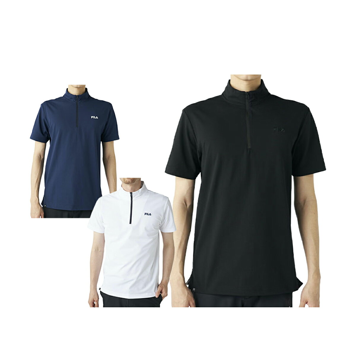 FILA Golf - フィラ ゴルフ ハーフジップ 半袖 シャツ 745-671l ゴルフウェア 春夏ウェア FILA GOLF