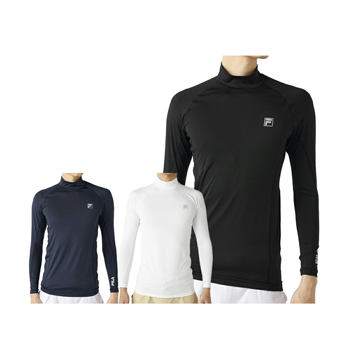 Underwear - フィラ ゴルフ 長袖 ソフトコンプレッション ハイネック インナー 745-964 ゴルフウェア 春夏ウェア FILA GOLF