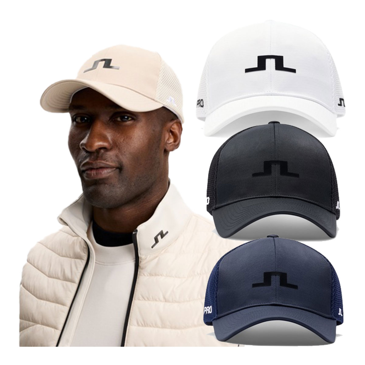 J Lindberg - J.リンドバーグ ゴルフキャップ JL Pro Cap メンズ 073-55306 ヘッドウェア 帽子 J.LINDEBERG 2026年春夏モデル 春夏ウェア