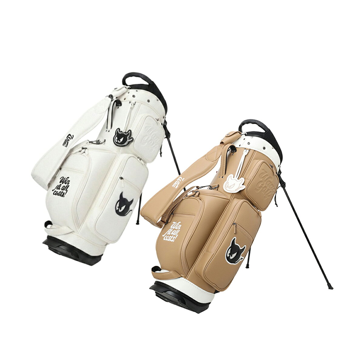 【ご注意】 ※商品ページをご覧頂いた際にパソコン・モバイル端末のディスプレイ環境によって、商品の色味が実物と異なって見える場合がございます。予めご了承ください。 お客様都合（サイズが合わない、イメージと違う等）での返品及び交換はお受け出来ません。 予めご了承ください。商品説明 落ち着きのある上品なデザインが魅力のスタンド式キャディバッグ。3.95kg・9型・5分割仕様で、47インチクラブに対応。スタンドタイプならではの安定感があり、ラウンド中もスムーズにクラブを出し入れできます。軽量設計により持ち運びやすく、セルフプレーや移動時も快適に使用可能。収納力にも優れ、6つのポケットを備えているため、ゴルフボールやウェア、小物類を整理しながら収納できます。ネームプレートが付属しており、お好みに合わせて記入いただける手書きタイプを採用。機能性とデザイン性を兼ね備え、男女問わず幅広いゴルファーにおすすめのキャディバッグです。 素材 本体：合成皮革裏地：ポリエステル100% 重さ 3.95kg 口径 9インチ